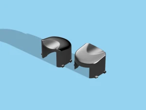 Hinge Screw Cover set for the Smart Roadster Coupe glass boot lid. Pack of 2 - Imagen 1 de 1