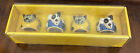 Vintage 2001 Boxed 4 Marks & Spencer Cat & Dog Novelty Ceramic Napkin Rings B28