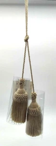 Hanging Double Tassel Trim Fringe Curtain Accessories Key Tassels NIP - Picture 1 of 10