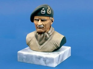 Verlinden 1/4 Mariscal de Campo Bernard Montgomery Monty Busto WWII w/Marble Base 791 - Imagen 1 de 1