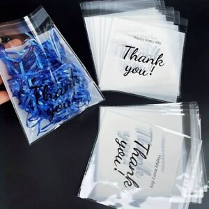 Thank You Favour Bags Teacher Cellophane Gift Cookie Self Adhesive Clear Favor