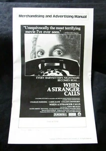1979 WHEN A STRANGER CALLS Movie Pressbook: 20 Pages 14" x 8-1/2" - Picture 1 of 5