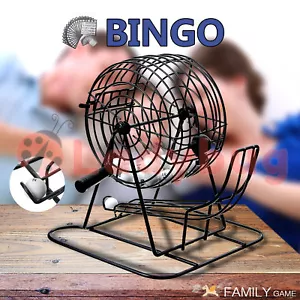 Bingo Game Set Traditional Bingo Lotto Lottery Family Cage Ball Card Counter Kit - Picture 1 of 3