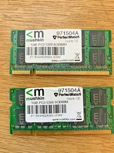 Mushkin PC2-5300 SODIMM (2x1GB) 2GB - Picture 1 of 4