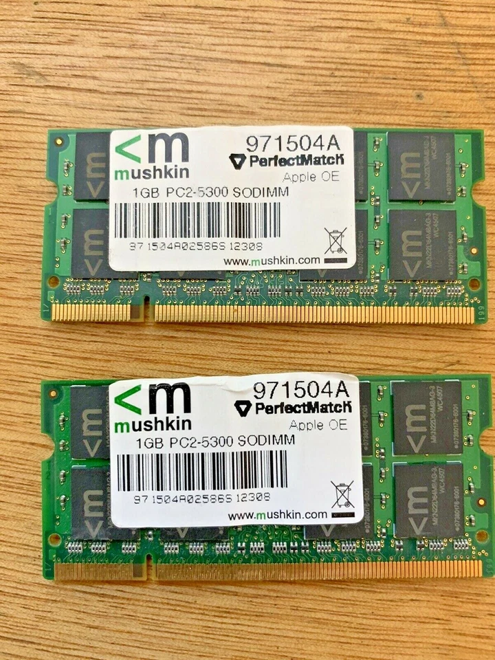 Mushkin PC2-5300 SODIMM (2x1GB) 2GB - Image 1 of 4