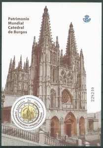 Spanien 2012 UNESCO Kathedrale Burgos Euro-Münze Block 219 postfrisch (C65466) - Picture 1 of 1