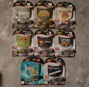 NASCAR car COLLECTION Nickelback Shrek 2 UPS Timberland etc Racing cars w/ hood - Picture 1 of 1