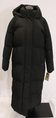 Chaqueta acolchada extra larga con capucha Levi's Cloud Puff para mujer MP7 negra grande nueva con etiquetas Foto 1 de 4