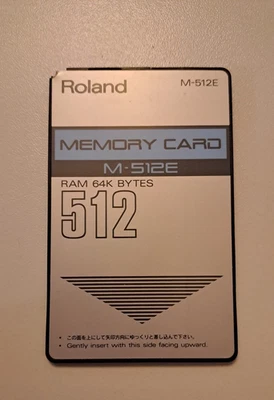 ROLAND M-512E Speicherkarte Memory Card ( M512-E ) for JV80 JV1080 JV2080 + more - Bild 1 von 3