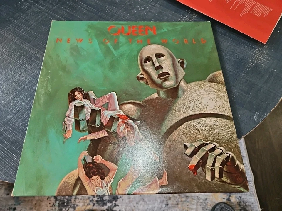 Queen News of the World Vinyl LP Elektra 6E-112 1976 EX Foto 1 de 4