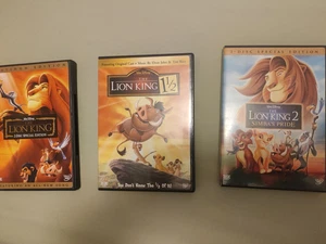 The Lion King Trilogy, 1, 1/2, 2 DVD Lot Disney Animation * LOT OF 3 DVDS - Bild 1 von 2