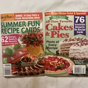 LOT 2 TASTE OF HOME recipe card Books Summer Fun & Cakes & Pies G1 - Foto 1 di 5