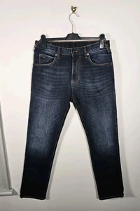 Jeans Emporio Armani J45 Calce Regular Para Hombre 31x32 Azul Oscuro Desvanecido Denim Elástico - Imagen 1 de 18