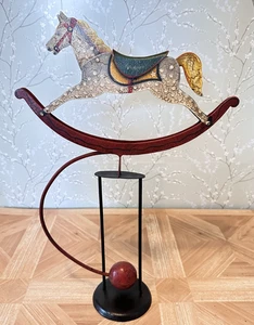 Vintage Metal Rocking Horse Balance Toy FUN, RARE FIND! Vintage Toy Horse - Picture 1 of 9