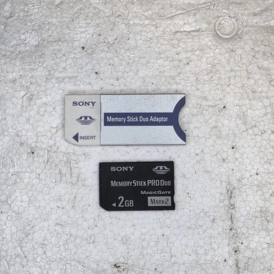 SONY Memory Stick Duo Adapter MSAC-M2+ Mark2  2 GB Sony Memory Card Tested Works - Image 1 of 2