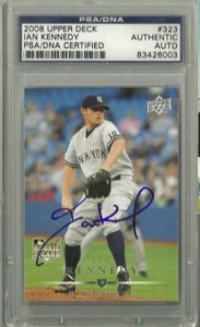 2008 Upper Deck IAN KENNEDY Signed Card PSA dna coa SLABBED YANKEES - Picture 1 of 1