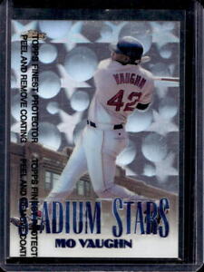 1998 Topps Finest Mo Vaughn Stadium Stars Refractor w/ Coating #SS3 Red Sox