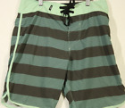 Dakine Board Shorts Size 30 Green Gray Stripe Unlined Men