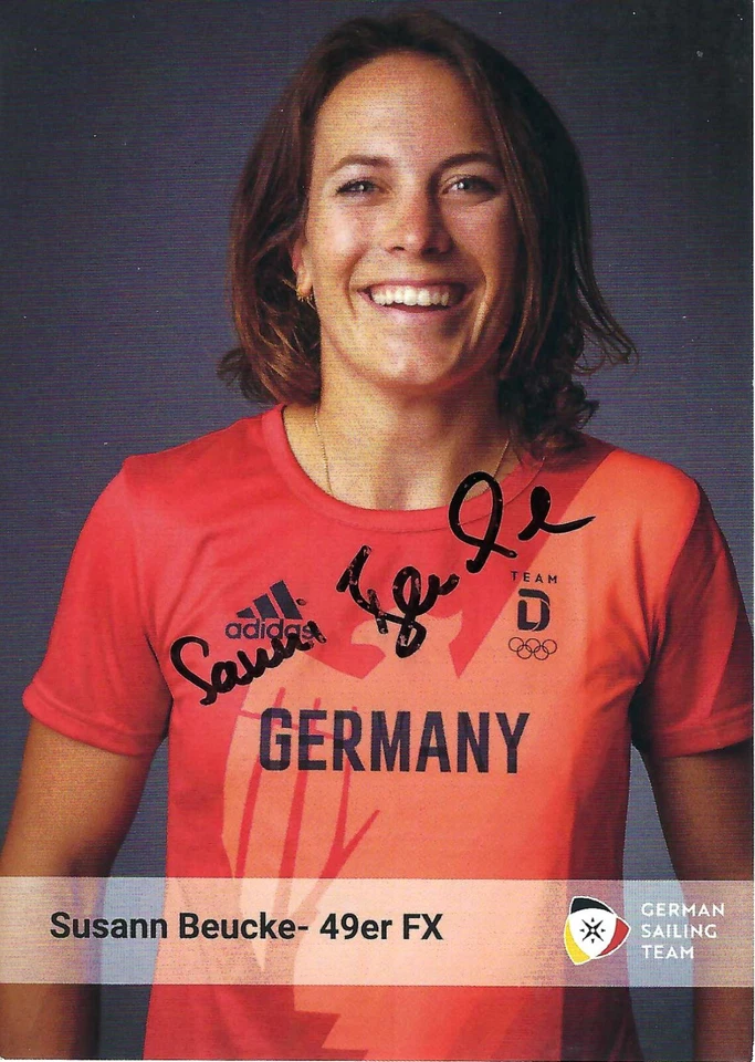 Susann Beucke Autogrammkarte Segeln Olympia 10x15 cm 2.OS 2021 in Tokyo - Bild 1 von 1