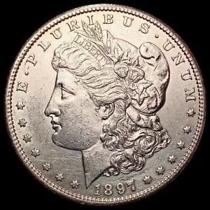 Uncirculated 1897-S San Francisco Mint Silver Morgan Dollar - Picture 1 of 4