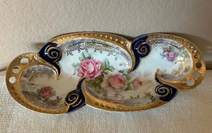 Antique Porcelain Celery - Relish Serving Dish Highly Decorated Germany Prussia? - Picture 1 of 9