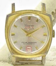 Estate Gold plate Lucerne Wind Up Asymmetrical Shape Case Day men's Wrist Watch