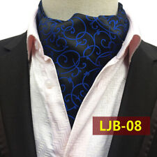 Men Fashion Paisley Polka Dots Floral Cravat Scarves Ascot Wedding Party Necktie