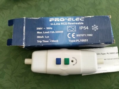 Pro Elec In-line RCD Rewirable - Image 1 of 3