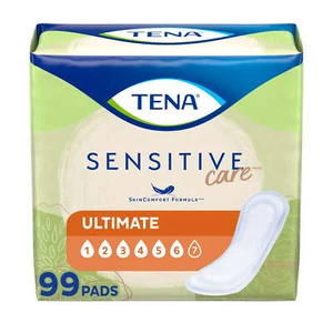 Tena Sensitive Care Incontinence Pads for Women, Ultimate Absorbency, 99 Ct - Picture 1 of 12