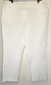 New York & Company Size 16 White Pockets Belt-Loops Women’s Chino Pants NWT - Imagen 1 de 13