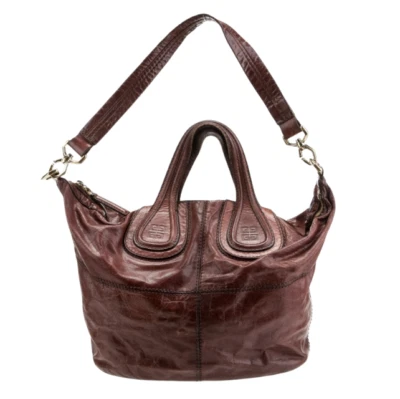 Authentic Vintage Brown Leather Givenchy Tote Bag with Crossbody Handle - Image 1 of 4