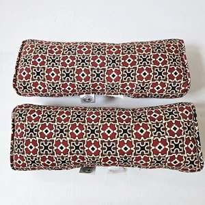 Hampton Bay Pillows Indoor Outdoor Fall River Geometric Lumbar 20” X 7” Set of 2 - Picture 1 of 7