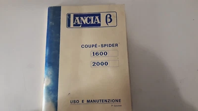 Libretto uso e manutenzione Lancia Beta Coupè Spider 1600 2000 originale 1977 - Immagine 1 di 4