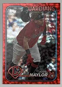 2024 Topps Josh Naylor #10 Red Crackle Foil /199 Cleveland Guardians - Picture 1 of 2