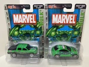 2003 Maisto MARVEL HULK HUNT CHASE CARS LOT Hulk Hunt 1 & 2 Avalanche and Pronto - Picture 1 of 7
