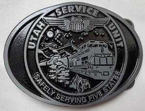 Union Pacific Railroad UPRR Utah Service Unit Summer Spike 2001 Belt Buckle New