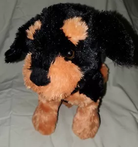 Toy Factory Black And Tan 9" Puppy Dog Stuffed Plush - Picture 1 of 9