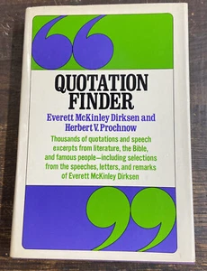 Quotation Finder 1971First Edition Dirksen, E Prochnow, Herbert V.060110333 Used - Picture 1 of 2