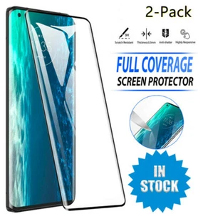 2-PACK Fr Motorola Edge 5G 2020 3D Full Cover 9H Tempered Glass Screen Protector - Picture 1 of 4