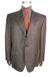 £2789 BRIONI NEW ELEGANT BROWN PLAID CHECK SILK 48 58 XXXL ITALY SPORTS JACKET - Picture 1 of 20