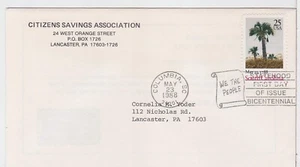 TurtlesTradingPost- South Carolina Statehood 1988 #2343 FDC- Bank Envelope - Picture 1 of 1