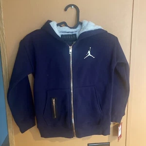 Nike Jordan Little Boy's Size 6 Blackened Blue Metal Man Full-Zip Hoodie NWT - Picture 1 of 1