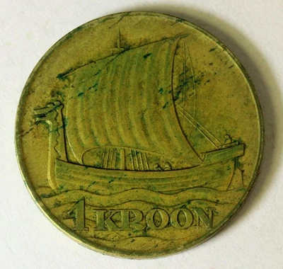 ESTONIA 1 Kroon 1934 - Aluminum/Bronze - VF - 60 - Image 1 of 2