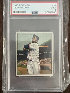 1950 BOWMAN BASEBALL Card #98 TED WILLIAMS PSA 4 - Picture 1 of 4