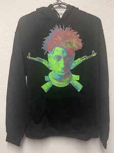 Vlone x NBA YoungBoy Sticks Black Hoodie Size Small Brand New - Picture 1 of 4