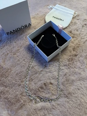 Pandora Chucky Infinity Knoten Halskette Silber 925 45CM Top Zustand Wie Neu - Bild 1 von 2