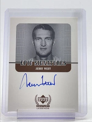 JERRY WEST 1999-00 UPPER DECK CENTURY LEGENDS EPIC SIGNATURES AUTO Q3562 - Image 1 of 2