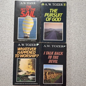 4 Books by A.W. Tozer, Paperback Books 1990's Vintage, worship, God, Devil, - Picture 1 of 7