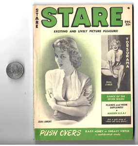 Vintage STARE Humor Digest Dec. 1954 Betty Page, Tempest Storm, Eve Meyer ++ - Imagen 1 de 4
