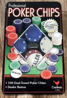Professional Poker Chips - 100 Dual Toned Chips - In excellent condition  - Image 1 of 3